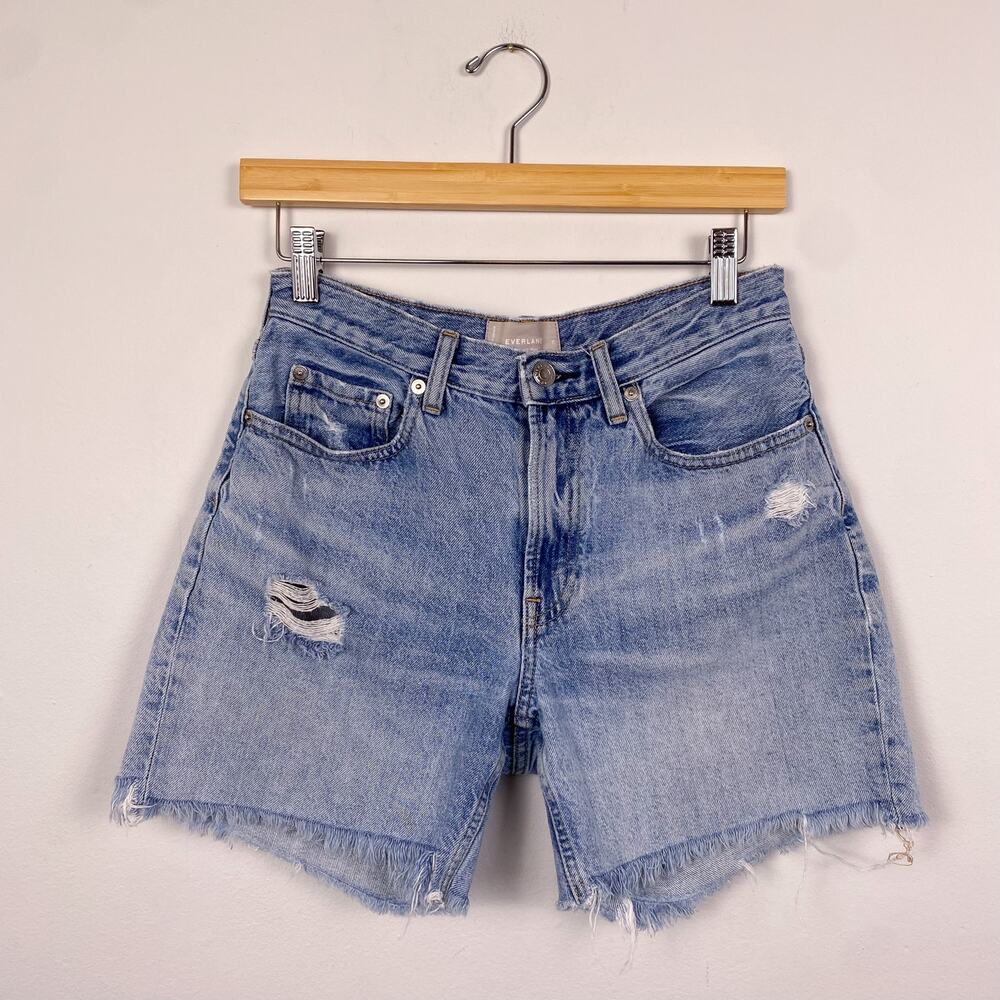 Everlane The Denim Organic Cotton Distressed Short 25